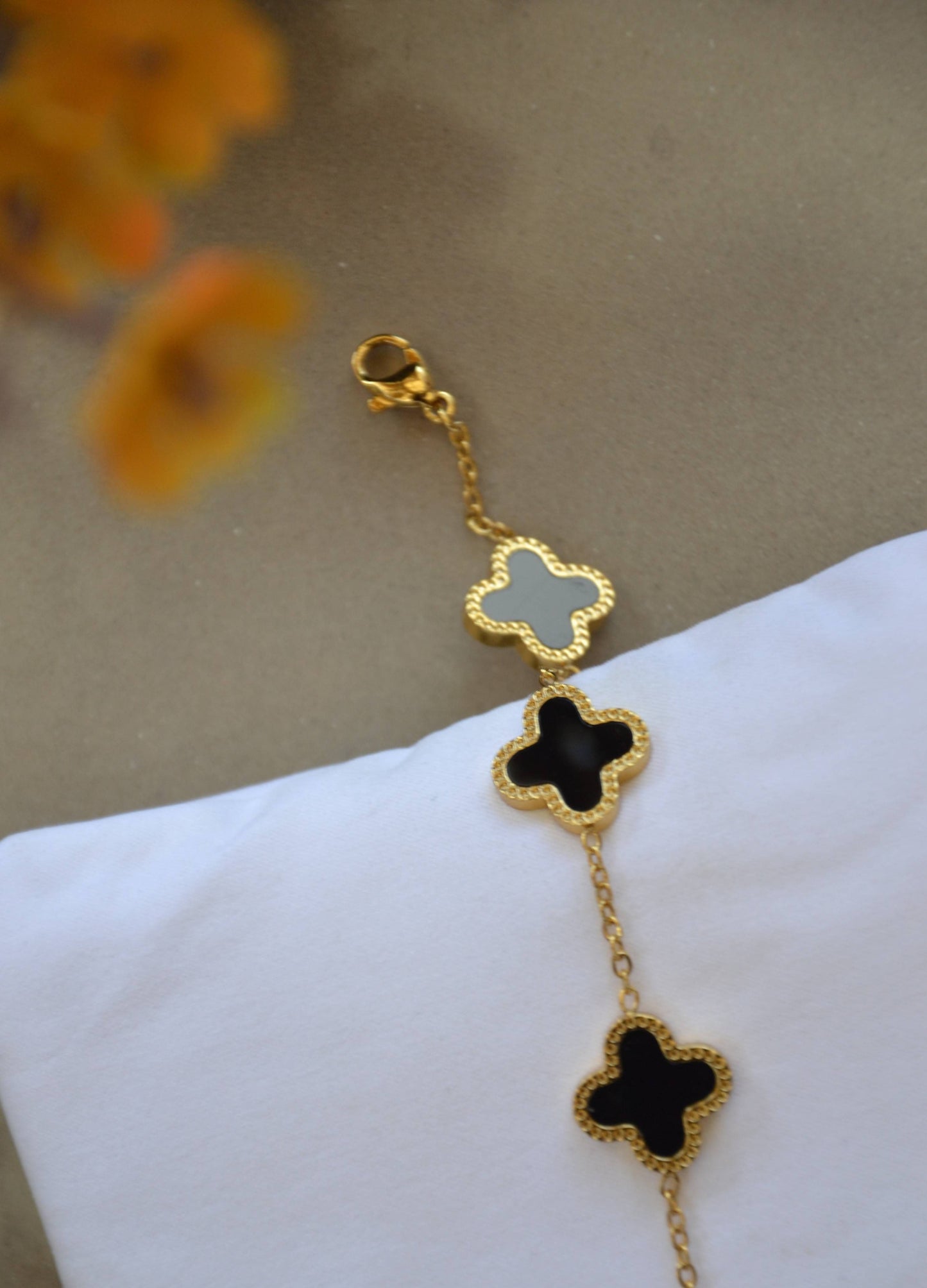 Midnight Clover Bracelet