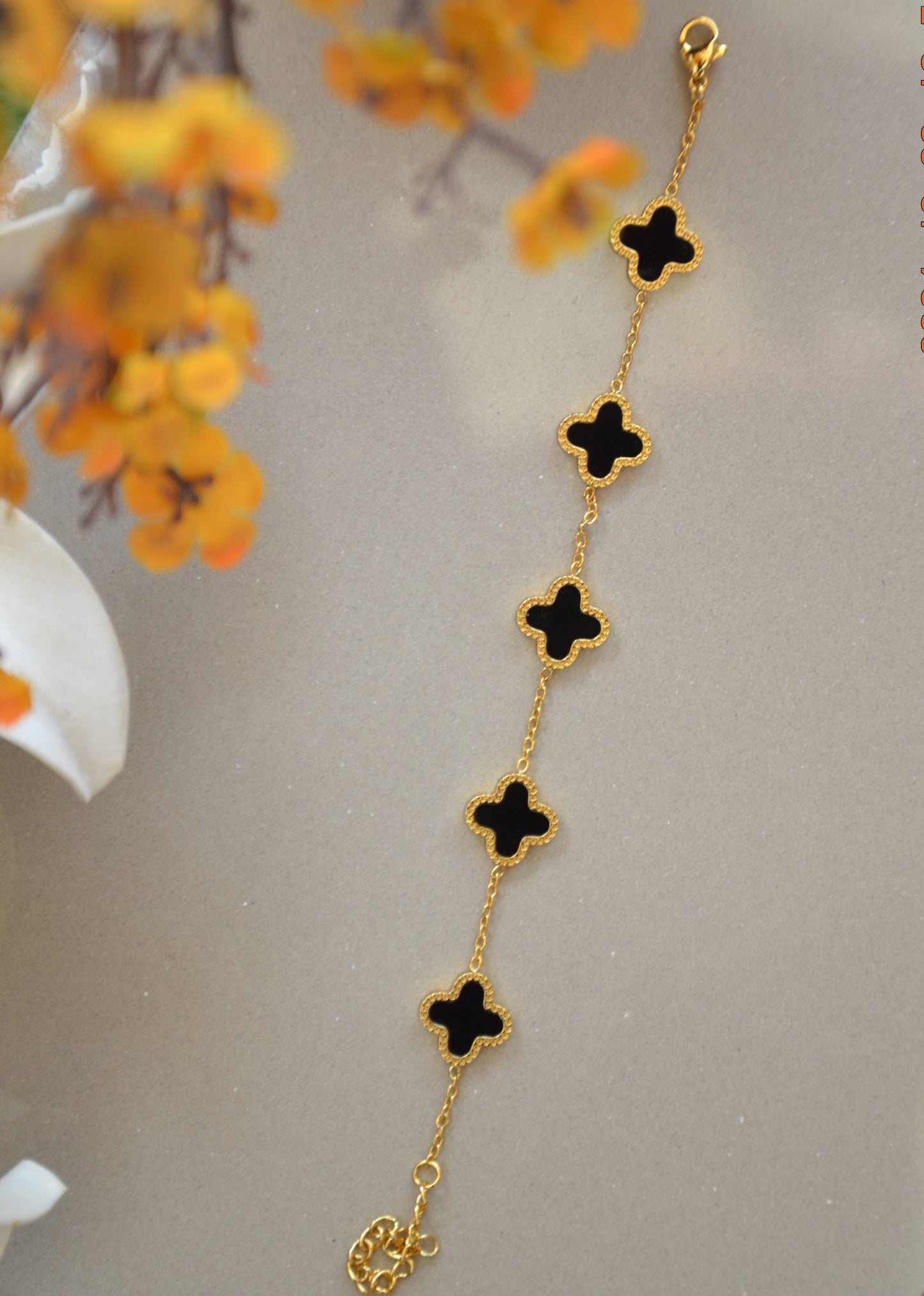 Midnight Clover Bracelet