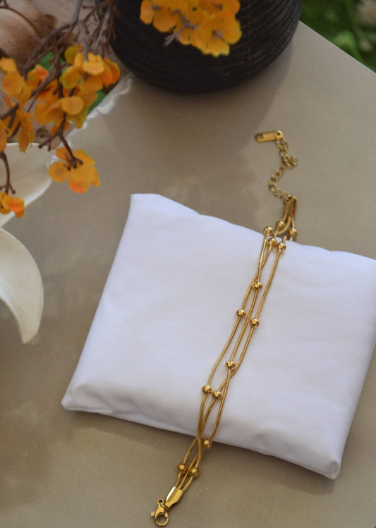 Elegant Beaded Layers Bracelet