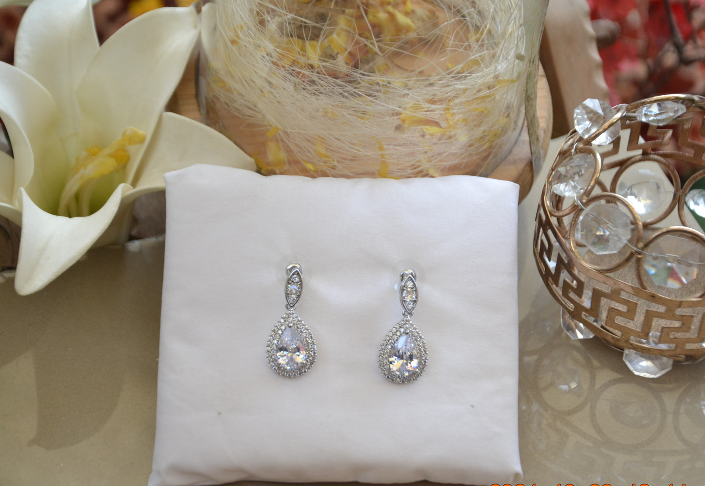 Radiant Teardrop Drop Earrings