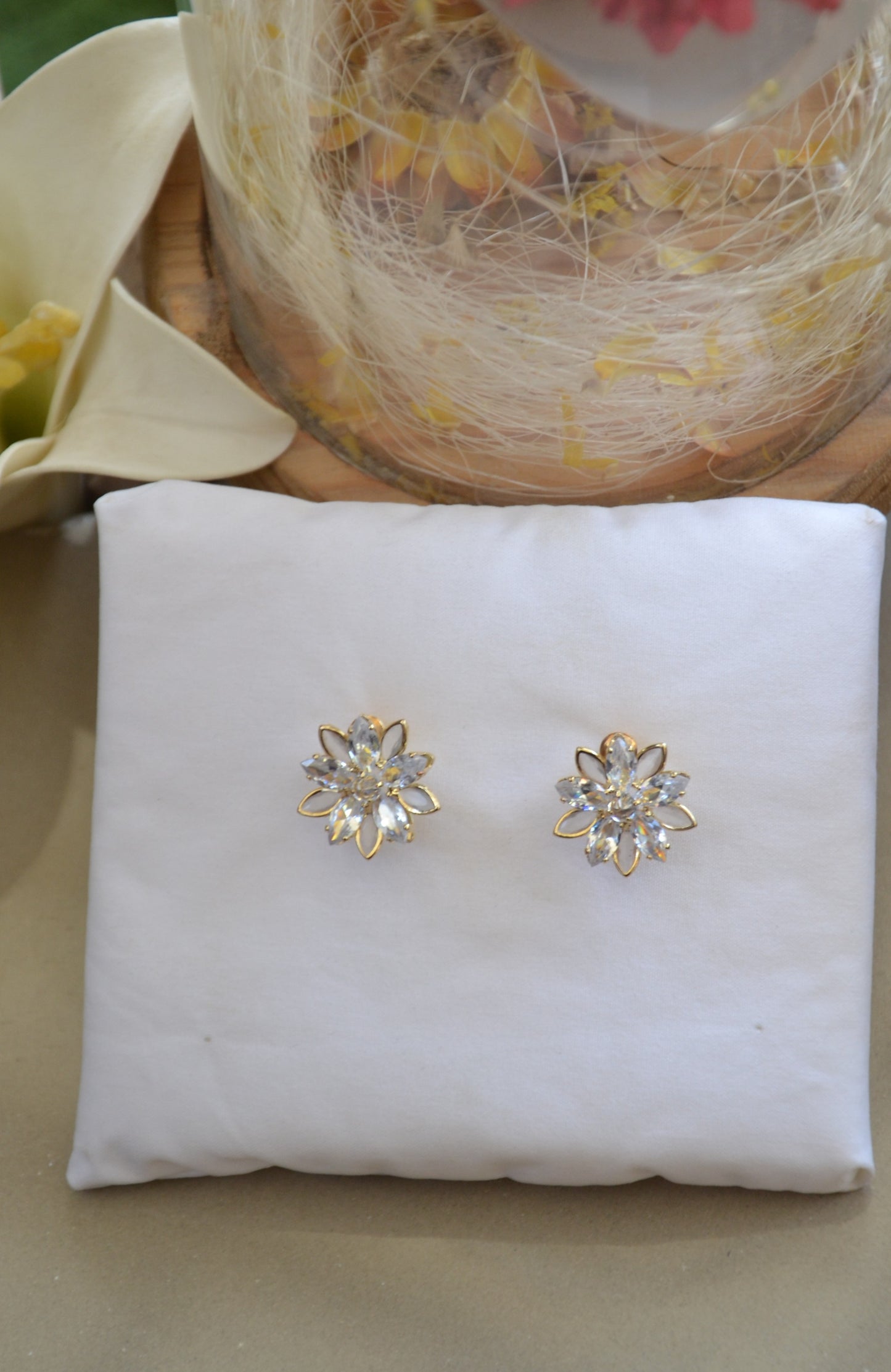 Crystal Bloom Stud Earrings