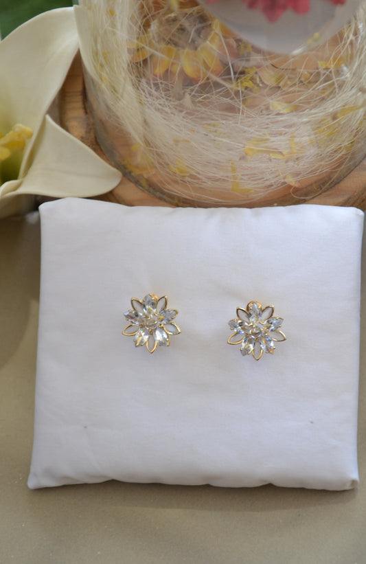 Crystal Bloom Stud Earrings