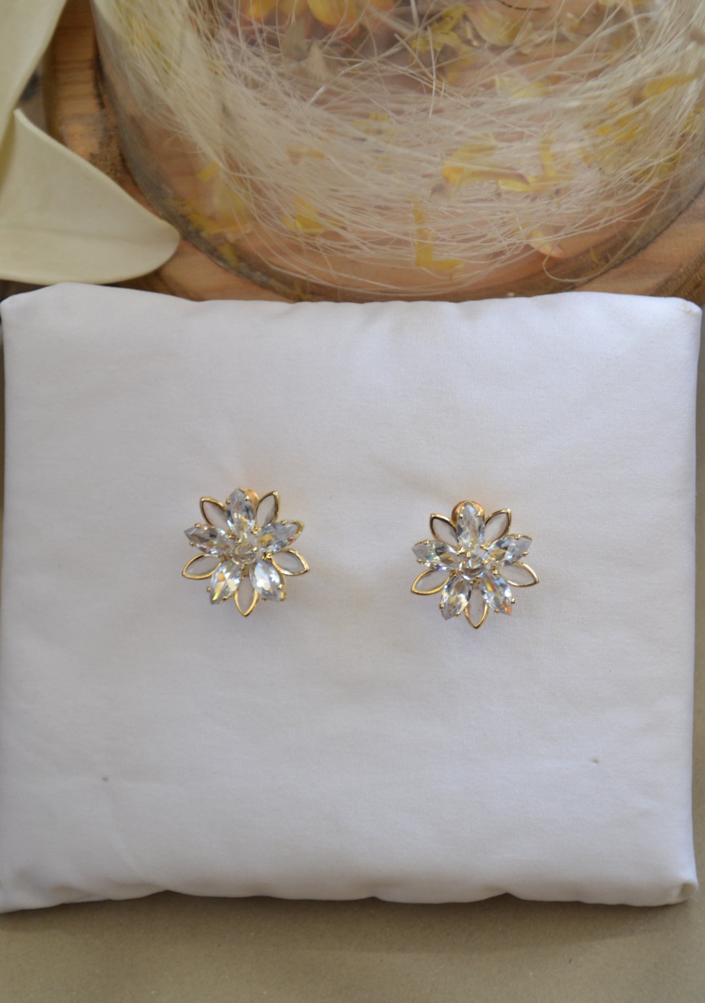 Crystal Bloom Stud Earrings