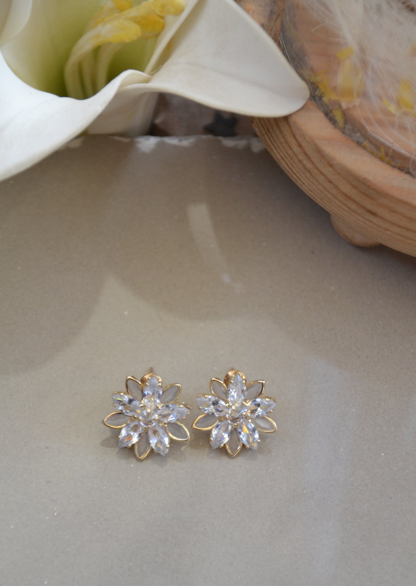 Crystal Bloom Stud Earrings