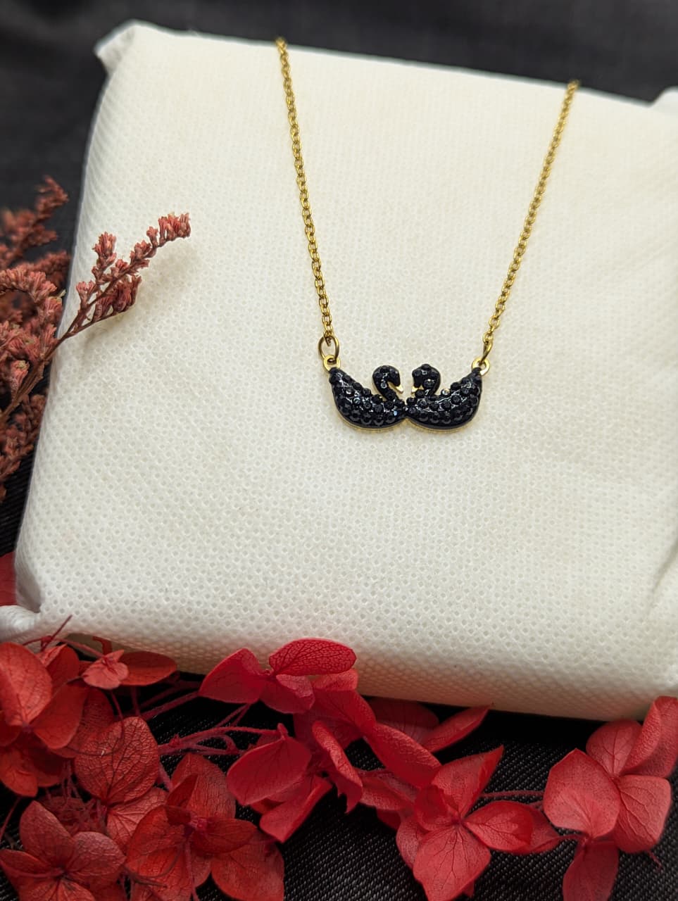 Midnight Swan Duo Necklace